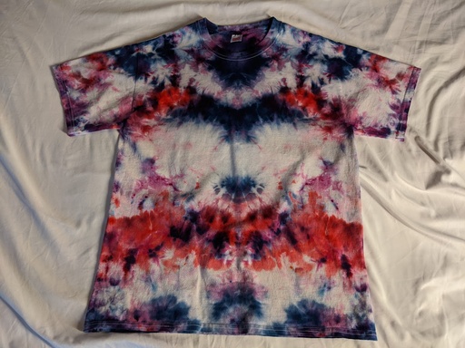 [t005] Tie-dyed Tee-Shirt, Size M, Hanes 100% Cotton